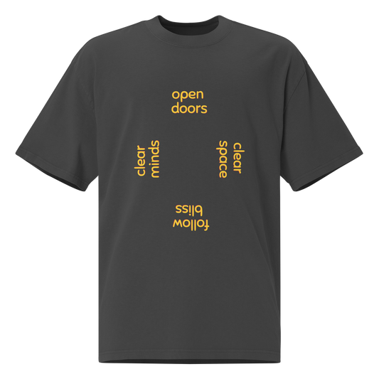 Open Doors Oversized faded t-shirt